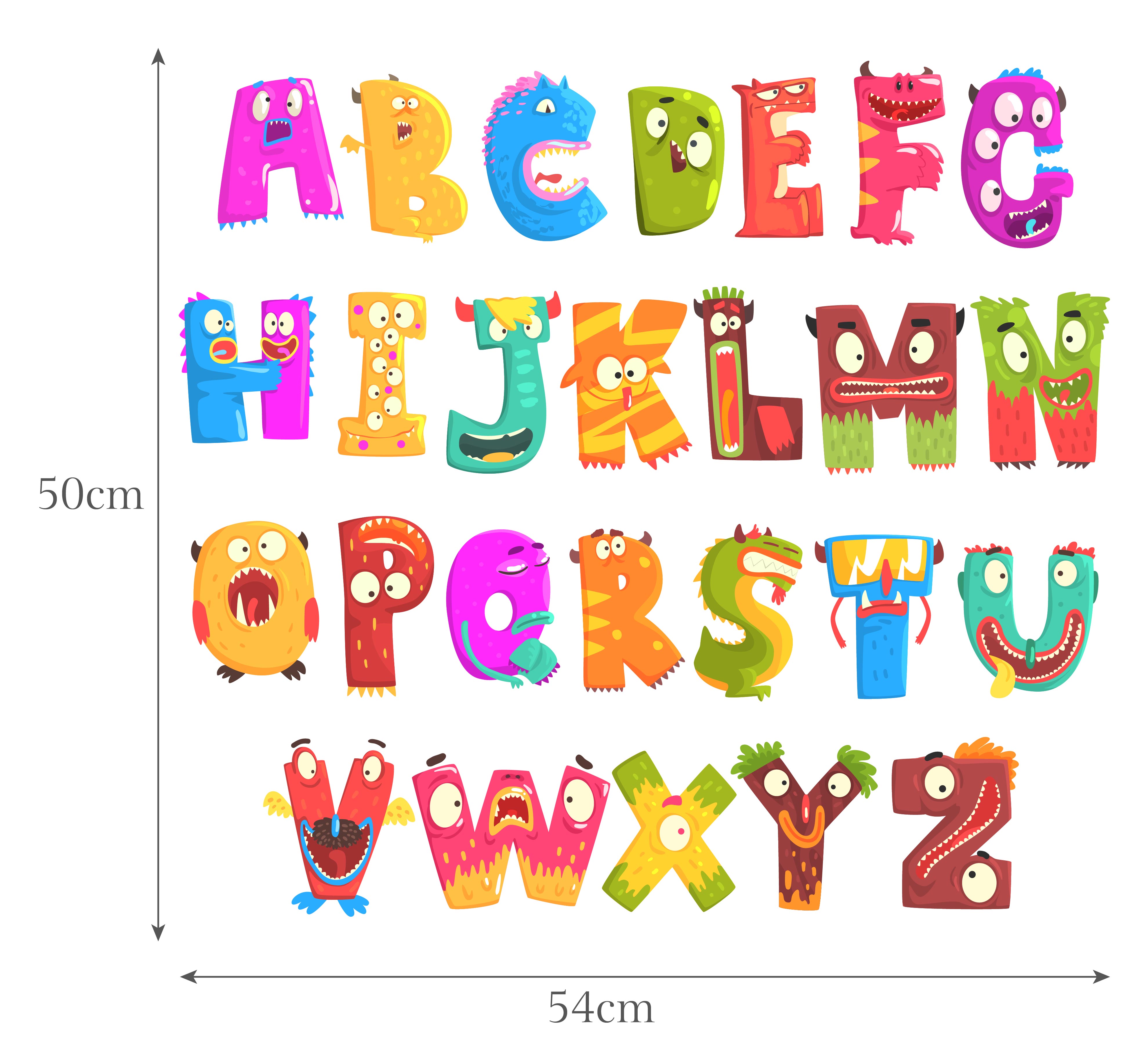 Children's Monster Alphabet Sticker